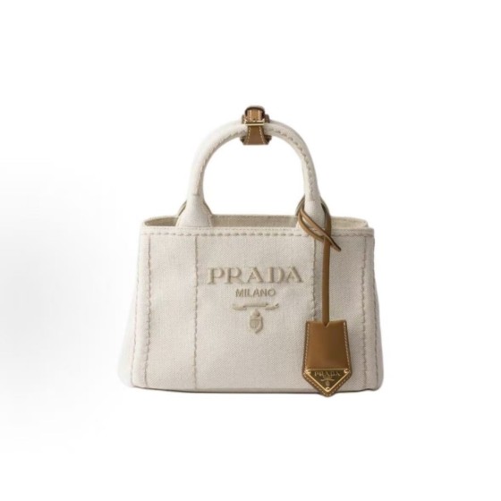 PRADA Jardiniere detachable and adjustable logo printed webbing shoulder strap Mini Women\'s handbag
